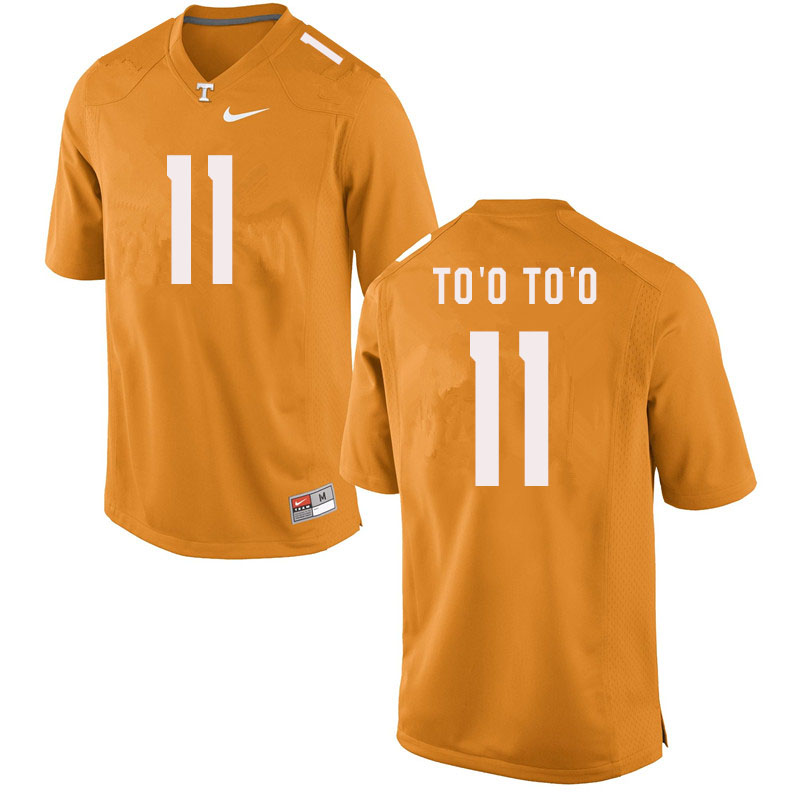Men #11 Henry To'o To'o Tennessee Volunteers College Football Jerseys Sale-Orange
